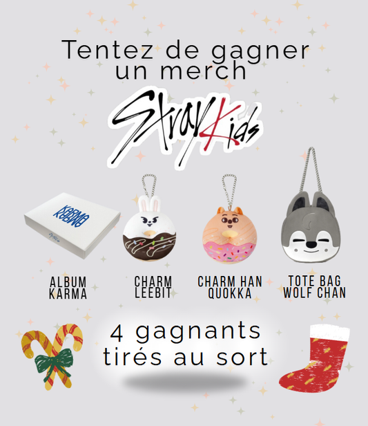 Le calendrier de l'avent kbeauty et merch Stray Kids